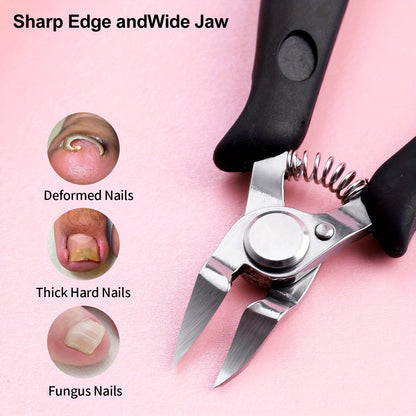Precision nail clippers for ingrown and curly nails