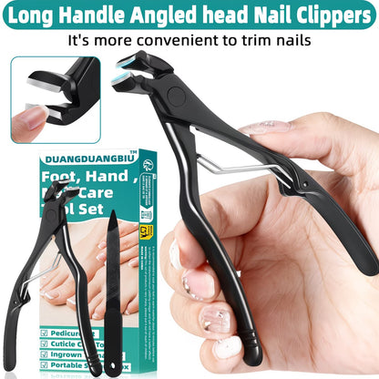 Ergonomic Long-Handled Toenail Clipper for Seniors