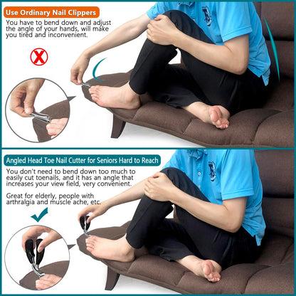 🏥Angled Toenail Clippers for Thick Toenails